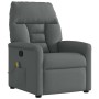 Sillón de masaje reclinable de tela gris oscuro
