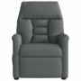 Sillón de masaje reclinable de tela gris oscuro