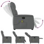 Sillón de masaje reclinable de tela gris oscuro