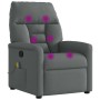Sillón de masaje reclinable de tela gris oscuro