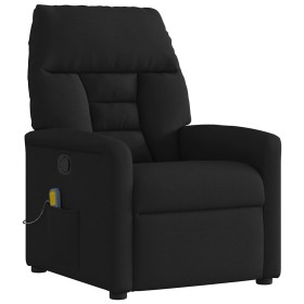 Sillón reclinable de masaje de tela negro Sillón reclinable de masaje de tela negro