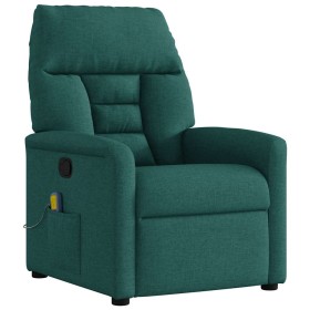 Sillón de masaje reclinable de tela verde oscuro Sillón de masaje reclinable de tela verde oscuro