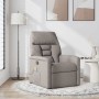 Sillón de masaje reclinable de tela gris taupé