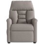 Sillón de masaje reclinable de tela gris taupé