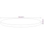 Tablero de mesa redondo madera maciza de acacia Ø40x3,8 cm