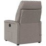 Sillón de masaje reclinable de tela gris taupé