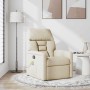 Sillón de masaje reclinable de tela crema