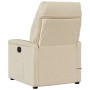 Sillón de masaje reclinable de tela crema
