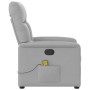 Sillón de masaje reclinable de tela gris nube