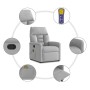 Sillón de masaje reclinable de tela gris nube