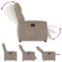 Sillón reclinable tela de microfibra gris taupe