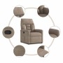 Sillón reclinable tela de microfibra gris taupe