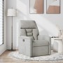 Sillón reclinable tela de microfibra gris claro
