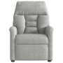 Sillón reclinable tela de microfibra gris claro