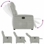 Sillón reclinable tela de microfibra gris claro