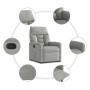 Sillón reclinable tela de microfibra gris claro