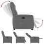 Sillón reclinable tela de microfibra gris oscuro