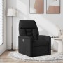 Sillón reclinable tela de microfibra negro