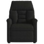 Sillón reclinable tela de microfibra negro