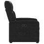 Sillón reclinable tela de microfibra negro