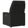 Sillón reclinable tela de microfibra negro