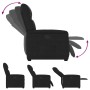 Sillón reclinable tela de microfibra negro