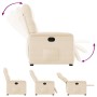 Sillón reclinable tela de microfibra beige