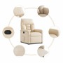 Sillón reclinable tela de microfibra beige