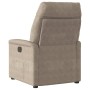 Sillón reclinable de masaje tela de microfibra gris taupe