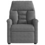 Sillón reclinable de masaje tela de microfibra gris oscuro