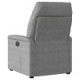 Sillón reclinable de masaje tela de microfibra gris oscuro