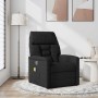 Sillón reclinable de masaje tela de microfibra negro