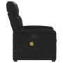 Sillón reclinable de masaje tela de microfibra negro