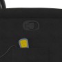 Sillón reclinable de masaje tela de microfibra negro