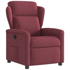Sillón reclinable de tela rojo tinto Sillón reclinable de tela rojo tinto
