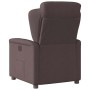 Sillón reclinable de tela marrón oscuro