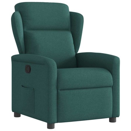 Sillón reclinable de tela verde oscuro en Sillones | Comprar online en Foro24