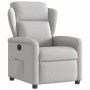 Sillón reclinable de tela gris nube