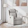 Sillón reclinable de tela gris nube