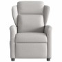 Sillón reclinable de tela gris nube