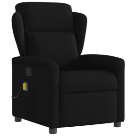 Sillón reclinable de masaje de tela negro Sillón reclinable de masaje de tela negro