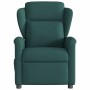 Sillón de masaje reclinable de tela verde oscuro