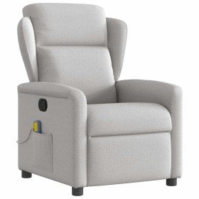 Sillón de masaje reclinable de tela gris nube Sillón de masaje reclinable de tela gris nube