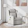 Sillón de masaje reclinable de tela gris nube