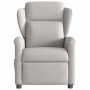 Sillón de masaje reclinable de tela gris nube