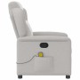 Sillón de masaje reclinable de tela gris nube