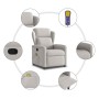 Sillón de masaje reclinable de tela gris nube