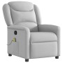 Sillón de masaje reclinable de tela gris nube