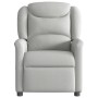 Sillón de masaje reclinable de tela gris nube