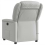 Sillón de masaje reclinable de tela gris nube